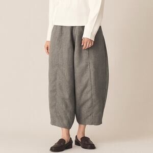 Samansa Mos2 Twill Balloon Leg Trousers Gray